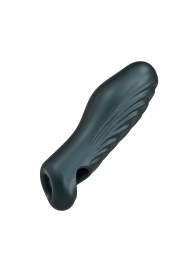 Серая силиконовая насадка на пенис с подхватом Manwan Ryzer - Manwan - в Шахтах купить с доставкой