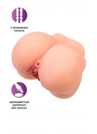 Реалистичный мастурбатор в форме попки с 2 любовными входами - No Name - в Шахтах купить с доставкой