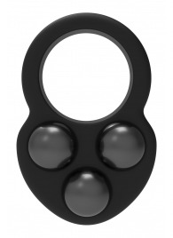 Черное эрекционное кольцо с утяжелителями - Dream Toys - в Шахтах купить с доставкой