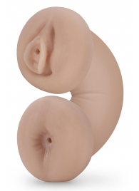 Телесный люминесцентный двусторонний мастурбатор Tasha - Blush Novelties - в Шахтах купить с доставкой