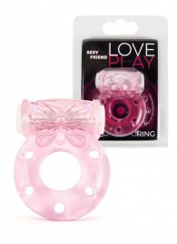 Розовое эрекционное виброкольцо с бабочкой - 1137 - в Шахтах купить с доставкой