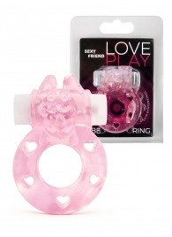 Розовое эрекционное виброкольцо в форме зайчика - 1137 - в Шахтах купить с доставкой