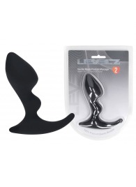 Черная анальная пробка для массажа простаты Double Ripple Silicone Prostate Massager - Shots Media BV - в Шахтах купить с доставкой