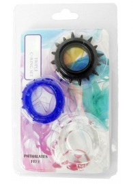 Набор из 3 эрекционных колец разного цвета и рельефа - Boys of Toys - в Шахтах купить с доставкой