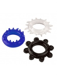 Набор из 3 эрекционных колец разного цвета и рельефа - Boys of Toys - в Шахтах купить с доставкой