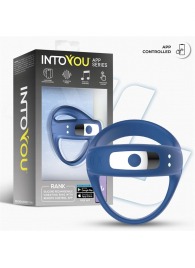 Синее интерактивное эрекционное виброкольцо Rank - Intoyou - в Шахтах купить с доставкой