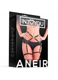 Черные стрепы на бёдра Aneir - Intoyou - купить с доставкой в Шахтах