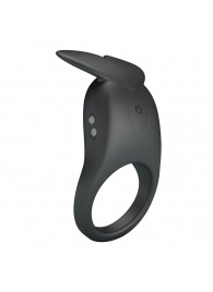 Черное перезаряжаемое виброкольцо Carlton - Baile - в Шахтах купить с доставкой
