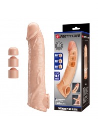 Телесный фаллоудлинитель с подхватом мошонки Silas - 26 см. - Baile - в Шахтах купить с доставкой