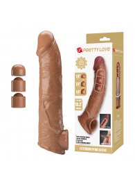 Карамельный фаллоудлинитель с подхватом мошонки Silas - 26 см. - Baile - в Шахтах купить с доставкой