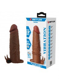 Коричневая насадка на пенис Quillon - 20 см. - Baile - в Шахтах купить с доставкой