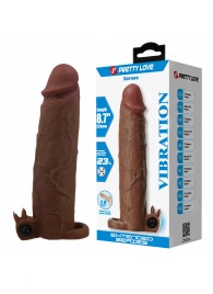 Коричневая насадка на пенис Xerxes - 22 см. - Baile - в Шахтах купить с доставкой