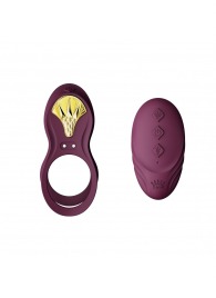Фиолетовое эрекционное виброкольцо Bayek с пультом ДУ - Zalo - в Шахтах купить с доставкой