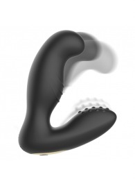 Черный вибромассажер простаты с ротацией и пультом ДУ - Ibiza - в Шахтах купить с доставкой