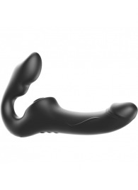 Черный безремневой страпон с 3 моторами - Ibiza - купить с доставкой в Шахтах