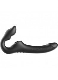 Черный безремневой страпон с 3 моторами - Ibiza - купить с доставкой в Шахтах