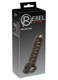 Насадка на пенис Rebel smoke с рёбрышками и отверстием под мошонку - Orion - в Шахтах купить с доставкой