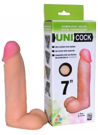 Фаллическая насадка Харнесс UNICOCK 7  - 19 см. - LOVETOY (А-Полимер) - купить с доставкой в Шахтах