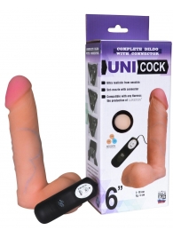 Фаллическая насадка Харнесс UNICOCK 6  с вибрацией - 18 см. - LOVETOY (А-Полимер) - купить с доставкой в Шахтах
