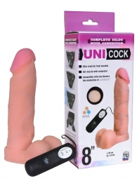 Фаллическая насадка Харнесс UNICOCK 8  с вибрацией - 20 см. - LOVETOY (А-Полимер) - купить с доставкой в Шахтах