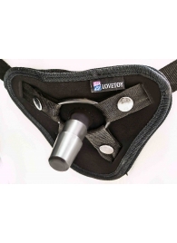 Страпон с 2 насадками и вибрацией UniStrap - 20 и 18 см. - LOVETOY (А-Полимер) - купить с доставкой в Шахтах