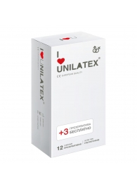 Ультратонкие презервативы Unilatex Ultra Thin - 12 шт. + 3 шт. в подарок - Unilatex - купить с доставкой в Шахтах