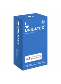 Классические презервативы Unilatex Natural Plain - 12 шт. + 3 шт. в подарок - Unilatex - купить с доставкой в Шахтах