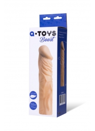 Насадка с ярко выраженной головкой и рельефным стволом - 19 см. - A-toys - в Шахтах купить с доставкой