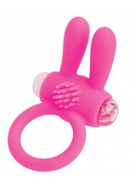 Розовое эрекционное виброкольцо A-toys с ушками - A-toys - в Шахтах купить с доставкой