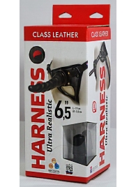 Насадка-фаллоимитатор на кожаных трусиках Harness Ultra Realistic 6,5  - 18,5 см. - LOVETOY (А-Полимер) - купить с доставкой в Шахтах