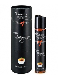 Массажное масло с ароматом крем брюле Huile de Massage Gourmande Creme Brulée - 59 мл. - Plaisir Secret - купить с доставкой в Шахтах