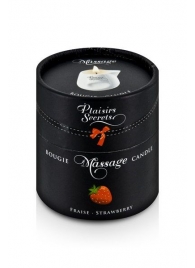 Массажная свеча с ароматом клубники Bougie de Massage Gourmande Fraise - 80 мл. - Plaisir Secret - купить с доставкой в Шахтах