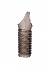 Дымчатая насадка с рёбрышками и подхватом мошонки ToyFa XLover - 12,5 см. - ToyFa - в Шахтах купить с доставкой