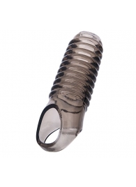 Дымчатая насадка с рёбрышками и подхватом мошонки ToyFa XLover - 12,5 см. - ToyFa - в Шахтах купить с доставкой