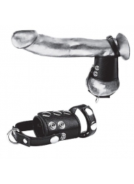 Кольцо на член и мошонку Cock Ring With 2  Ball Stretcher And Optional Weight Ring - BlueLine - в Шахтах купить с доставкой