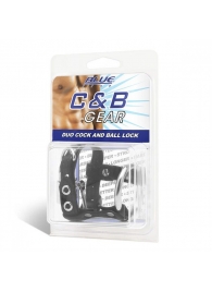 Утяжка на пенис на замочке Duo Cock And Ball Lock - BlueLine - купить с доставкой в Шахтах