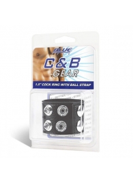 Ремень на член и мошонку 1.5  Cock Ring With Ball Strap - BlueLine - купить с доставкой в Шахтах