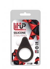Чёрное эрекционное кольцо LIT-UP SILICONE STIMU RING 1 BLACK - Dream Toys - в Шахтах купить с доставкой