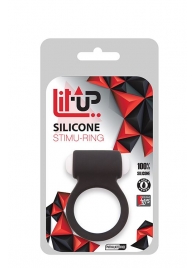 Чёрное эрекционное виброкольцо LIT-UP SILICONE STIMU RING 3 BLACK - Dream Toys - в Шахтах купить с доставкой