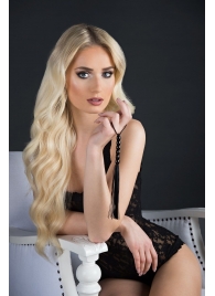 Чёрная мини-плеть из резины Rubber Mini Whip - 22 см. - Blush Novelties - купить с доставкой в Шахтах