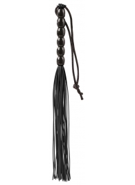 Чёрная мини-плеть из резины Rubber Mini Whip - 22 см. - Blush Novelties - купить с доставкой в Шахтах