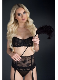 Стек с большим чёрным пером Large Feather Tickler - 65 см. - Blush Novelties - купить с доставкой в Шахтах