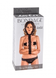 Ошейник с длинной лентой и наручниками Strap Bondage Kit Plus Size - Lola Games - купить с доставкой в Шахтах