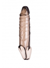 Дымчатая фаллическая насадка с подхватом и закрытой головкой - 16,2 см. - ToyFa - в Шахтах купить с доставкой