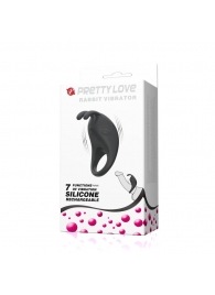 Чёрное эрекционное кольцо с вибрацией Rabbit Vibrator - Baile - в Шахтах купить с доставкой