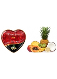 Массажная свеча с ароматом экзотических фруктов Bougie Massage Candle - 35 мл. - Plaisir Secret - купить с доставкой в Шахтах