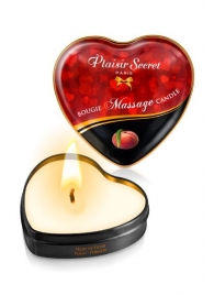Массажная свеча с ароматом персика Bougie Massage Candle - 35 мл. - Plaisir Secret - купить с доставкой в Шахтах