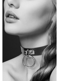 Узенький ошейник из полиуретана с кольцом - Bijoux Pour Toi - купить с доставкой в Шахтах