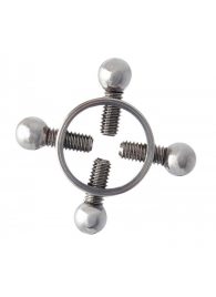 Серебристые зажимы для сосков на винтах - ToyFa - купить с доставкой в Шахтах