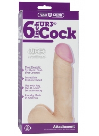Ультра реалистичная насадка Vac-U-Lock  6  ULTRASKYN Cock - 17,3 см. - Doc Johnson - купить с доставкой в Шахтах